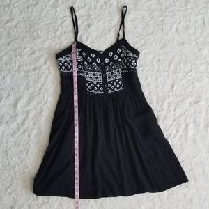 Express fit and flare black dress